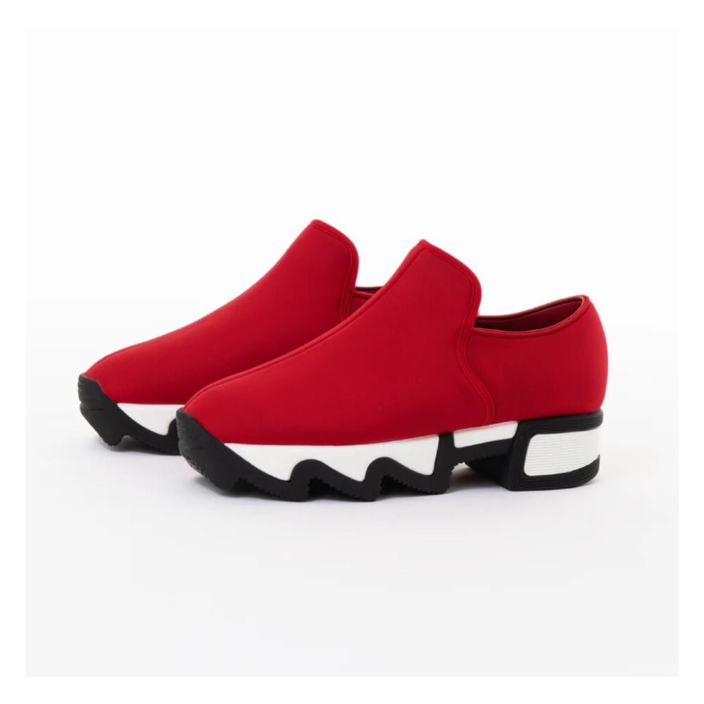 iRi WES I Neoprene Low Top Platform Sneaker Size EU 37 US 7 Red - Picture 2 of 14